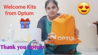 My Welcome kits from Optum New joiners thank you Optum😍🎁😍 [upl. by Nabois]