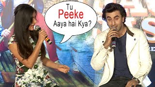 Katrina Telling Ranbir Tu Peeke Aaya Hai Kya At Jagga Jasoos Galti Se Mistake Song Launch [upl. by Tyika951]