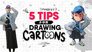 5 TIPS for Drawing Cartoons ✏️ [upl. by Mintun]