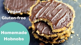 Homemade Chocolate Hobnobs Vegan amp Glutenfree [upl. by Mashe]