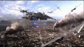 Skyline Nuke Scene with Predator Drones and B2 Stealth Bomber Fighter UAV [upl. by Noied34]