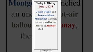 Today in History  June 4 1783 [upl. by Hazem]