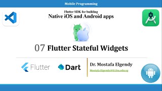 Lecture 07 Flutter Stateful Widgets [upl. by Taft]