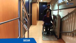 Plataforma salvaescaleras SECUR  Válida sin barreras [upl. by Tegdig483]