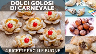 DOLCI DI CARNEVALE FRITTI CASTAGNOLE CASSATELLE ROSE DI CARNEVALE E RAVIOLI RIPIENI [upl. by Marchelle]