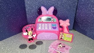 Mickey Mouse Clubhouse Minnie Bowtique Cash Register Toys Video Unboxing [upl. by Anecusa]