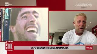 Addio a Diego Armando Maradona la commozione di Lapo Elkann  Storie Italiane 26112020 [upl. by Brosy]