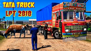 Tata Truck 2818 Navigating Narrow Roads  ETS2 Gameplay [upl. by Ahsemat172]