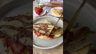 Crepes de fresas y nutella Shorts [upl. by Nashbar]