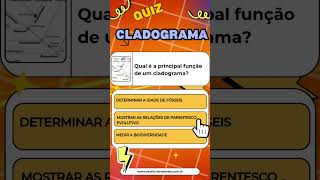 🤯QUIZ  Perguntas sobre CLADOGRAMAS Biologia shorts [upl. by Irtimd823]