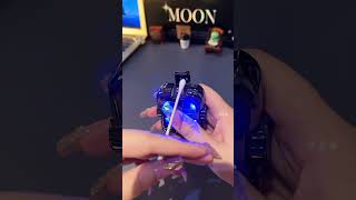 Cool mecha gyro pure rechargeable lighter full of technology with lighting lamp and display of t [upl. by Nanek3]