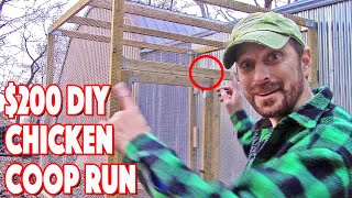 How To Build A Chicken Coop Run  Our Unique DIY Predator Proof Build [upl. by Einad]