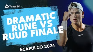 DRAMATIC Holger Rune vs Casper Ruud Finale  Acapulco 2024 Highlights [upl. by Valtin]