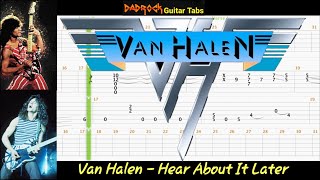 Hear About It Later  Van Halen  Lead Guitar TABS Lesson [upl. by Tisman]