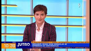 Katarina Pavlović u jutarnjem programu na TV Prva sa premijerkom Anom Brnabić [upl. by Ketty]