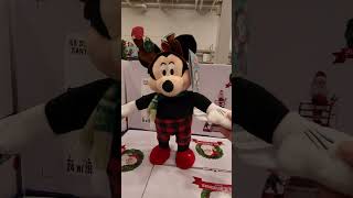 CHRISTMAS ANIMATED MICKEY MOUSE SINGING PLUSH  HOLIDAY DECORATIONS AT LOWES IN ORLANDO [upl. by Leodora]