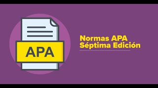 PRESENTACIÓN MOOC NORMAS APA 7 EDICIÓN [upl. by Nylicaj678]