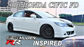 2010 HONDA CIVIC FD MUGEN RR INSPIRED REVIEW [upl. by Pernick]