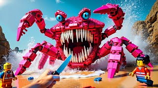 Eating RARE Giant PINK KING CRAB In Real Life  Lego Stop Motion Cooking ASMR [upl. by Aderf595]