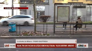 Milano tira cavo dacciaio ad altezza uomo quotVolevo divertirmiquot Arrestato  Ore 14 del 04012024 [upl. by Enrahs414]