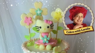 Hello Kitty Cake Topper Tutorial  Designed with Modeling Chocolate [upl. by Lowney]