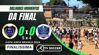 Final da COPA AREIA BRANCA 2024 11 Velozes X Novo Nacional futebol varzea [upl. by Asirrak]