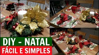 NATAL  DIY CENTRO DE MESA DE NATAL  MESA POSTA [upl. by Suiravat]