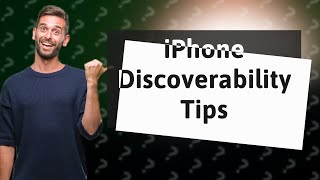 How to make an iPhone discoverable [upl. by Yentyrb769]