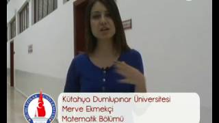 Matematik Bölümü  KÜTAHYA DUMLUPINAR ÜNİVERSİTESİ [upl. by Ylac148]