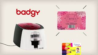 come stampare e personalizzare i propri badge con Evolis Badgy 200 [upl. by Leler]