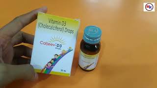 Caljeev d3  vitamin d3  cholecalciferol drops Use And Benefits  400IU 800IU [upl. by Nirehtac]