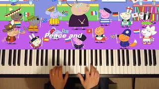 Peppa Pig quotPeace and Harmony in all the Worldquot on Piano [upl. by Emlynne434]