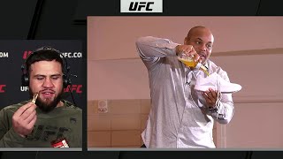 Tai Tuivasa Judges the WeighIn Shows Shoey Form  UFC 271 [upl. by Lyontine]