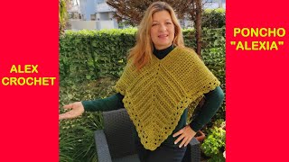 TUTORIAL PONCHO quotALEXIAquot UNCINETTO FACILE DA BAMBINA AD ADULTO tutte le taglie Alex Crochet [upl. by O'Callaghan]