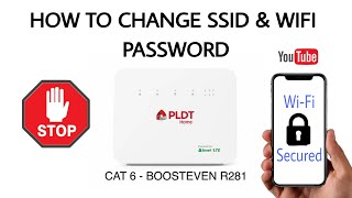 PLDT Home Prepaid Wifi  How To Change SSID amp Wifi Password  Cat6 Boosteven R281 51  rmj pisonet [upl. by Ymmit]