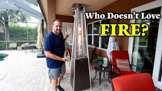 Reviewed EAST OAK Pyramid Patio Heater 48000 BTU [upl. by Eugnimod]