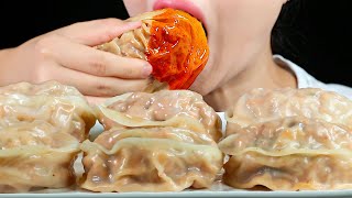 Homemade Kimchi Wang Mandu • Korean KingGiant Dumplings • Cooking amp Mukbang ASMR [upl. by Ytsim]