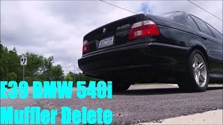 E39 BMW 540i Muffler Delete DIY [upl. by Atiuqes]