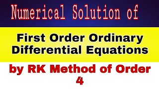 RK method of order 4  Solution of differential equations [upl. by Etiragram870]