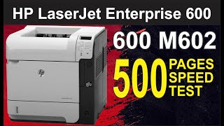 HP LaserJet 600 M602 Printing Speed  500 Pages Printing Test  Galaxy Information Technology [upl. by Lohman516]