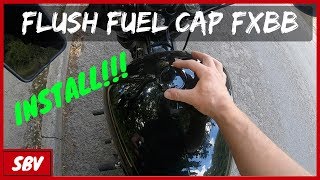 Harley Davidson Softail Street Bob FXBB  Flush Fuel Cap Install [upl. by Silra]