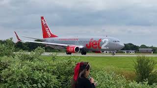 Leeds Bradford Airport runway viewing point 🛫 [upl. by Emelia771]