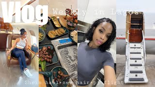 LAGOS SLIVINGflew private what an experiecekorean BBQnew braidsSHEIN haulNANO brows [upl. by Ciredec]