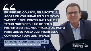 Após vitória no 1º turno Eduardo Paes jura pelo Rei Momo que cumprirá mandato [upl. by Ordnasela]