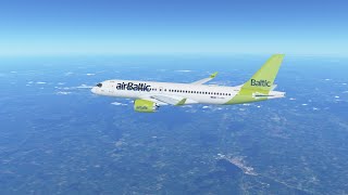 airBaltic BTI9802 Airbus A220300 RigaBillund [upl. by Eelirol]