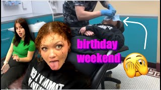 18th BIRTHDAY WEEKEND new piercing  urgent care [upl. by Krefetz737]