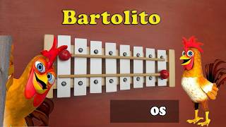 Bartolito era un gallo en XilófonoMetalófono  Canción infantil con notas musicalesTutorial 🐓🐓 [upl. by Amos]