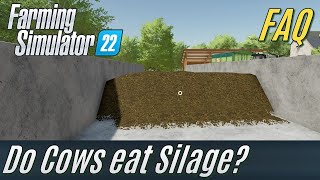 Do Cows eat Silage FS22 FAQ [upl. by Attalie]