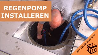 Het Zelfbouwhuis  Installatie van de regenpomp [upl. by Attenyw]