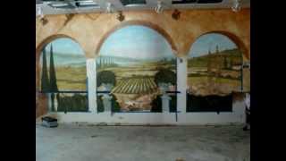 Italian Mural by San Diego Artist at Murals Fantastic [upl. by Novit140]